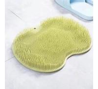 Brosse à pieds en silicone pour la douche - Brosse en silicone avec ventouses antidérapantes - Pour soins des pieds, exfoliation, spa, réduit la douleur (vert)
