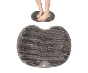 Brosse à pieds en silicone pour le dos - Largement utilisé - Tapis de lavage polyvalent pour le dos, ergonomique, coffre-fort, douche, bain de bain, spa à la maison et à l'extérieur - Utilité