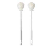 Brosse à pieds pour douche - 2 pièces brosse exfoliante en silicone avec un long manche, brosse de bain multifonctionnelle, buisson de pieds portable avec poils pour massage, douche
