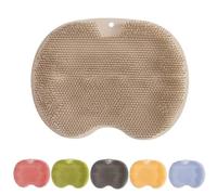 Brosse à pieds pour douche, masseur de pieds, avec ventouses antidérapantes, nettoie, lisse, exfolie et masse vos pieds sans se pencher, améliore la circulation des pieds (marron)