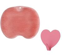Brosse à pieds pour douche, masseur de pieds, avec ventouses antidérapantes - Nettoie, lisse, exfolie et masse vos pieds, améliore la circulation des pieds et apaise les pieds fatigués (rose)