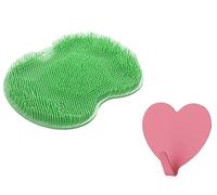 Brosse à pieds pour douche, masseur de pieds, avec ventouses antidérapantes - Nettoie, lisse, exfolie et masse vos pieds, améliore la circulation des pieds et apaise les pieds fatigués (vert)