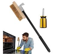 Brosse à pierre à pizza - Nettoyeur de poils en laiton, outil de nettoyage résistant à la chaleur | Rabraper de nettoyage à angles multiples, brosse sans canon pour surface en pierre, mur de