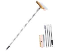 Brosse à pizza à long manche avec poils en fil de cuivre pour un nettoyage facile de tous les types de fours