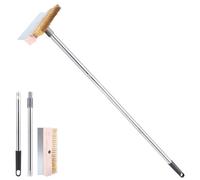 Brosse à pizza à long manche avec poils en fil de cuivre pour un nettoyage facile de tous les types de fours