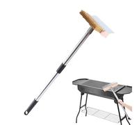 Brosse à pizza et grattoir à long manche pour four à pizza | Brosse de nettoyage pour barbecue extérieur pour la maison, l'extérieur, le commerce, le jardin, le barbecue, le camping