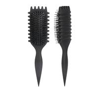 Brosse à poils de sanglier spéciale cheveux bouclés, outil de coiffage pour boucles définies, Définit boucles, anti-nœuds frisottis, cheveux ondulés crépus (#4, 135g)