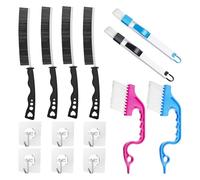 Brosse À Poils Dur pour Fentes | Kit De Nettoyage des Rails De Fenêtres,Brosse À Rainures Manuel | pour Salle De Bains Cuisine Carreaux Fenêtres Portes Stores Douche Toilettes Cuisinière