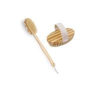 Vivezen - Brosse à Poils en Bambou 42 cm avec Manche Amovible et poignée de Maintien