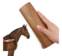 Brosse à poils en bois avec manche en bois et dents en acier inoxydable - Outil de toilettage ergonomique pour chiens, chats, chevaux et autres animaux de compagnie