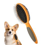 Brosse à poils longs pour chien - 2 en 1 - Peigne pour chat | Professionnel - Avec aiguille durable - Toilettage pour chiens et chats de toutes races - Entretien du pelage sain - Réduit l