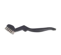 Brosse à poils métalliques - Brosse à dents en cuivre, nettoyant en laine d'acier | Mini outil de détail avec poignée incurvée, poignée à crochet arrière, grattoir à rouille, accessoires de nettoyage