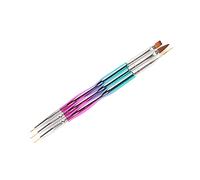 Brosse à Pointe Française, Brosses à Ongles pour Nail Art, Brosse à Ongles, Pinceaux de Conception d'Ongles, 3 Pièces, Brosse à Double extrémité, Brosse d'extension d'Ongles