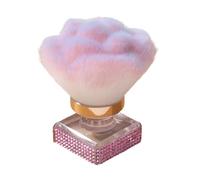 Brosse à poudre d'art pour ongles poussière avec médecine des mains en strass multi-usages fondation en vrac blush maquillage. Rose