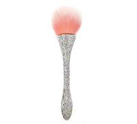 Brosse à poussière pour nail art - Souple - Paillettes - Stylo acrylique - Manche en strass - Brosse de nettoyage pour ongles - Longue durée de vie