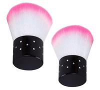 Brosse à poussière pour ongles, 2 brosses à poussière pour ongles, tête fine douce et confortable pour, 1, 6 x 2, 5 pouces, plumeau facile utiliser pour les femmes, art