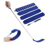 Brosse à poussière rétractable en microfibre for nettoyer les espaces, flexible et plat, idéale for le nettoyage du dessous des canapés, des lits et des meubles.(Royal blue)