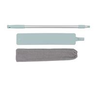 Brosse à poussière, tige en aluminium, manche long, ouverture élastique extensible, plumeau à main en microfibre à contour plat long lavable