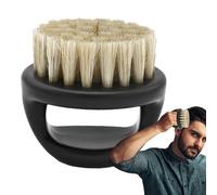 Brosse à raser ronde - Brosse à barbe vintage avec poignée, brosse à raser pour homme pour coiffer les cheveux et la barbe, cadeau de fête pour père, mari, brosse à raser ronde -