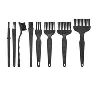 Brosse à Rasoir Électrique Noire, Lot de 8, Manche Antidérapant | PP Polypropylène, Entretien Facile des Appareils, pour Voyages et Maintenance Électronique