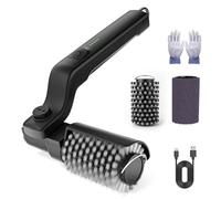 Brosse à récurer automatique pour barbecue:180° réglable,Contrôle d'alimentation 3 vitesses, brosse de nettoyage en acier inoxydable rechargeable, nettoyeur imperméable avec tête de brosse supplémenta
