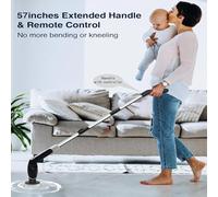 Brosse à récurer électrique à double interrupteur avec 8 têtes multifonctions pour carrelage de bain, carrelage, sol, mur, cuisine, nettoyage en profondeur, brosse de nettoyage haute efficacité