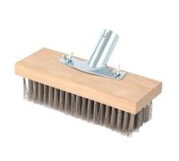 Brosse À Récurer en Bois - Durabilité Longue Durée, Balai De Balayage avec Manche en Bois, Poils Doux, Balai De Balayage en Coco Doux Naturel | Brosse Anti-Mousse À Long Manche pour Sol De Piscine en