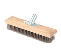 Brosse À Récurer en Bois - Durabilité Longue Durée, Balai De Balayage avec Manche en Bois, Poils Doux, Balai De Balayage en Coco Doux Naturel | Brosse Anti-Mousse À Long Manche pour Sol De Piscine en