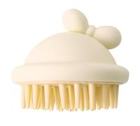 Brosse à récurer en silicone pour cuir chevelu, brosse de shampooing avec nœud mignon, brosse de massage pour la croissance des cheveux, massage du cuir chevelu