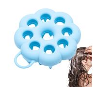 Brosse à récurer en silicone pour cuir chevelu en forme de , outil de nettoyage pour shampooing, brosse de bain en silicone souple, accessoire de douche pour hôtel, dortoir, salle de bain, 7,6 x