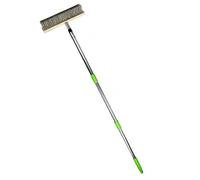 Brosse à récurer industrielle à longueur réglable de 150 cm avec tête en acier inoxydable pour une utilisation en extérieur Longueur réglable