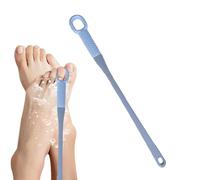 Brosse à récurer les orteils - Applicateur de lotion exfoliante à long manche doux pour la peau - Brosse à récurer les pieds en silicone pour homme et femme