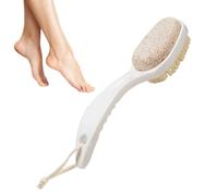Brosse à récurer les pieds - Pierre ponce et pinceau 2 en 1 - Outils de soin multifonctions antidérapants pour pieds - Outil de soin des pieds en pierre ponce - Outil de pédicure - Accessoire de salle