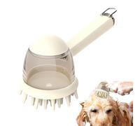 Brosse à récurer pour bain de chien, éponge de bain avec distributeur de shampoing - Fournitures de salle de bain, outil de nettoyage en profondeur pour toilettes et massages
