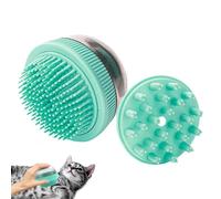 Brosse à récurer pour chien | Peigne à cheveux en silicone souple en forme de vaisseau spatial | Outil de toilettage avec grand trou de remplissage pour chiens, chiots, chats, chatons