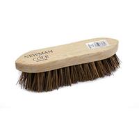 Brosse à récurer robuste avec manche en bois et poils durs naturels, idéale pour nettoyer les parquets, les planchers et les joints de carrelage