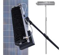 Brosse à rouleau électrique pour panneaux solaires avec manche télescopique | Brosse électrique avec manche télescopique pour un entretien sans effort du panneau solaire et un nettoyage efficace