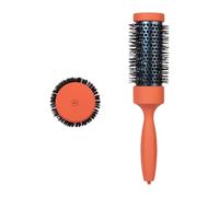 Brosse à rouleau en céramique renforcée en aluminium pour salon de coiffure, protection thermique, poignée en bois de hêtre, poignée antidérapante en nylon, barils en aluminium