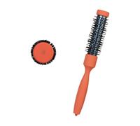 Brosse à rouleau en céramique renforcée en aluminium pour salon de coiffure, protection thermique, poignée en bois de hêtre, poignée antidérapante en nylon, barils en aluminium
