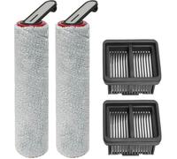 Brosse à rouleau + filtre accessoires pour Mova M10 aspirateur sec et humide pièces de rechange, 2 rouleaux de brosse + 2 filtres
