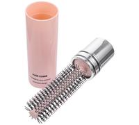 Brosse à Rouleau Rétractable pour Cheveux Courts, Coiffage Rapide | Usage Quotidien et Séchage au Sèche-cheveux, Abs Rose, Brosse Soufflante pour Femmes et Hommes
