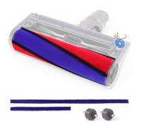 Brosse à rouleau souple + roues + essieux compatibles avec aspirateur Dyson V6 V7 V8 V10 V11 Tête Fluffy/Absolute Pièces de rechange No.966488-01