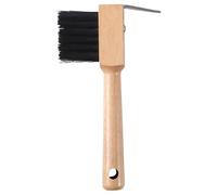 Brosse à sabot de cheval, brosse à sabot de cheval, grattoir à sabot, grattoir à sabot avec manche en bois et brosse de nettoyage, kit d'entretien robuste et structuré pour