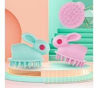 Brosse À Shampoing Pour Bébé, 1 Pièce, Dessin Animé Lapin Mignon, Brosse De Massage Du Cuir Chevelu, 2 Couleurs, Brosse De Nettoyage Douce Kawaii