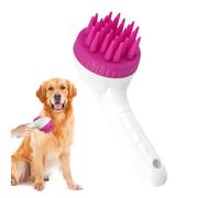 Brosse à shampoing pour chien - Pilier en silicone - Outil de lavage doux pour animaux de compagnie - Brosse à poils d'animaux avec long manche - Autorité de nettoyage facile pour le retrait