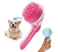 Brosse à shampooing 2 en 1 pour chien, brosse à bulles en silicone souple pour le bain avec distributeur de savon, brosses de massage pour le toilettage des animaux de compagnie pour laver les poils
