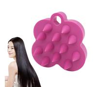 Brosse à shampooing - Aide au massage manuelle en silicone souple, brosse de lavage des cheveux, pour femme pour le lavage du shampooing de la tête, le nettoyage, la relaxation, les soins de santé