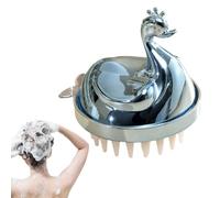 Brosse à shampooing en silicone - Masseur de cuir chevelu, peigne de douche, brosse à poils doux | Brosse ergonomique en forme de cygne avec tête amovible, exfoliant pour le nettoyage en profondeur du
