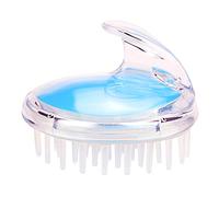 Brosse à shampooing, peigne massant en silicone pour cuir chevelu, promotion de la circulation sanguine, soulagement de la fatigue, unisexe, facile à utiliser, traitement tendance (bleu)