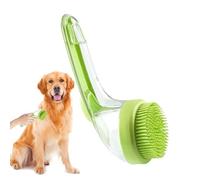 Brosse à shampooing pour chien avec distributeur de savon | Brosse de bain de massage à long manche pour chiens à poils longs et courts